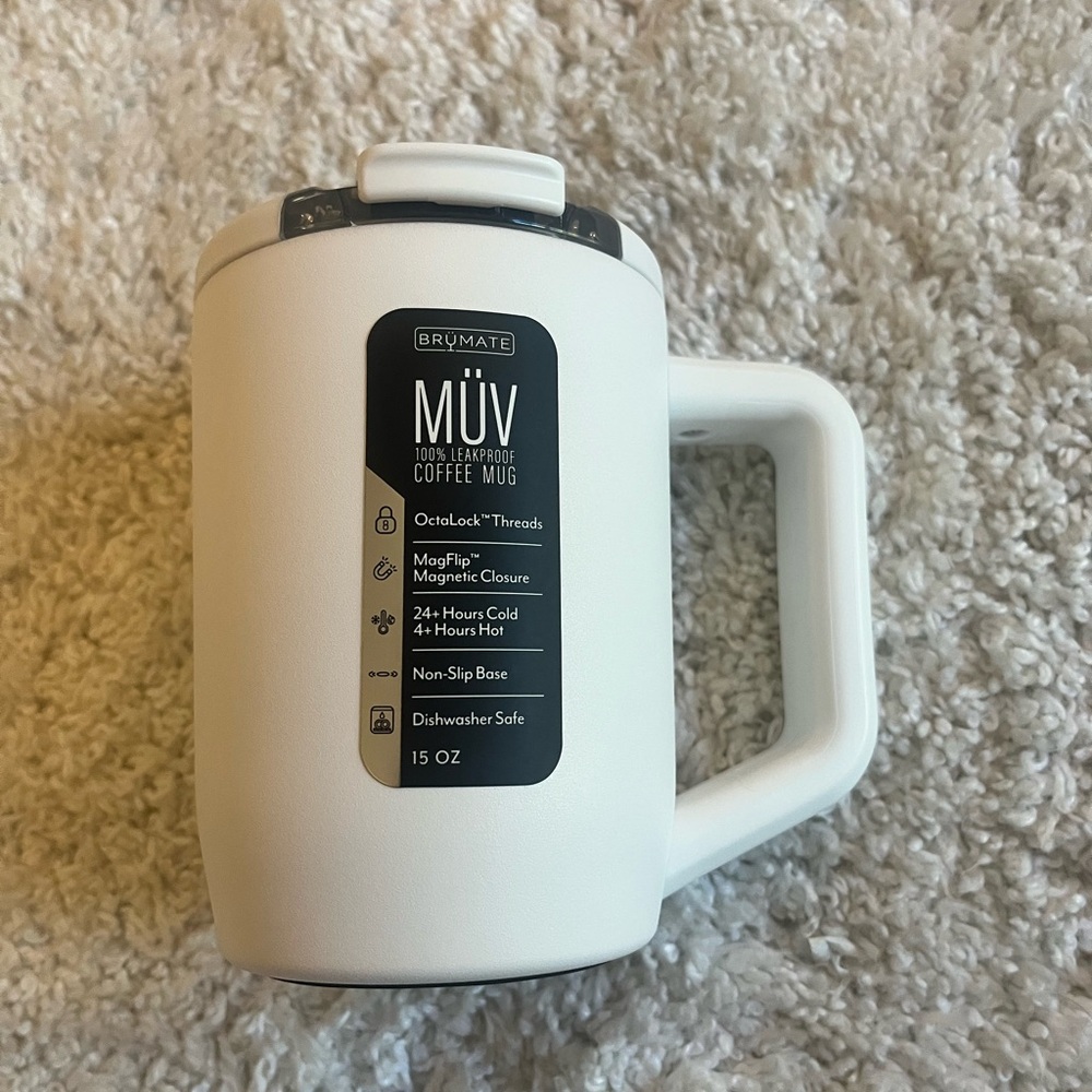 Brumate Muv Matte White 15oz coffee mug